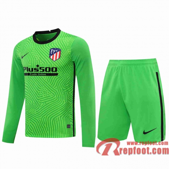 Atletico Madrid Maillots foot Gardiens de but Manche Longue green 20 21