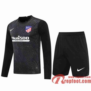 Atletico Madrid Maillots foot Gardiens de but Manche Longue black 20 21