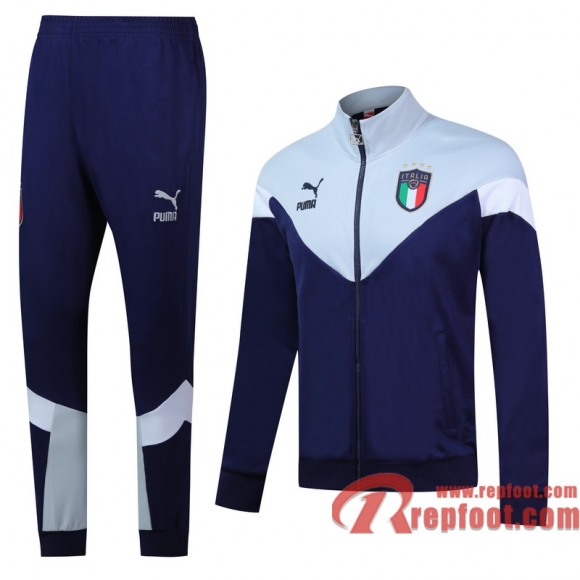 Italie Veste foot bleu blanc - Style classique 20 21 J09