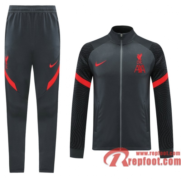 Liverpool Veste foot Gris foncE - Entrainement 20 21 J102