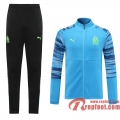 Olympique De Marseille Veste foot bleu ciel - Tampographie 20 21 J109