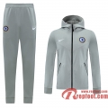 Chelsea Veste foot - Sweat a Capuche gris clair - 20 21 J137