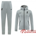 Liverpool Veste foot - Sweat a Capuche gris clair - 20 21 J138