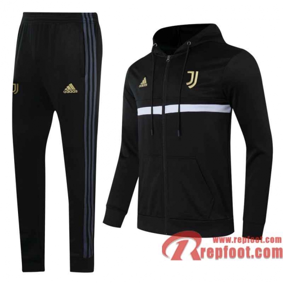 Juventus Veste foot - Sweat a Capuche noir - 20 21 J152