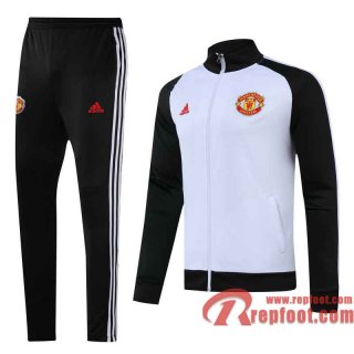 Manchester United Veste foot blanc - Patron 20 21 J153