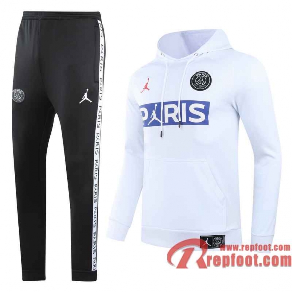 PSG Paris Veste foot - Sweat a Capuche blanc - 20 21 J165