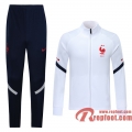 France Veste foot blanc - Entrainement 20 21 J20