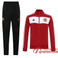 Manchester United Veste foot rouge blanc - Classique rEtro 20 21 J31