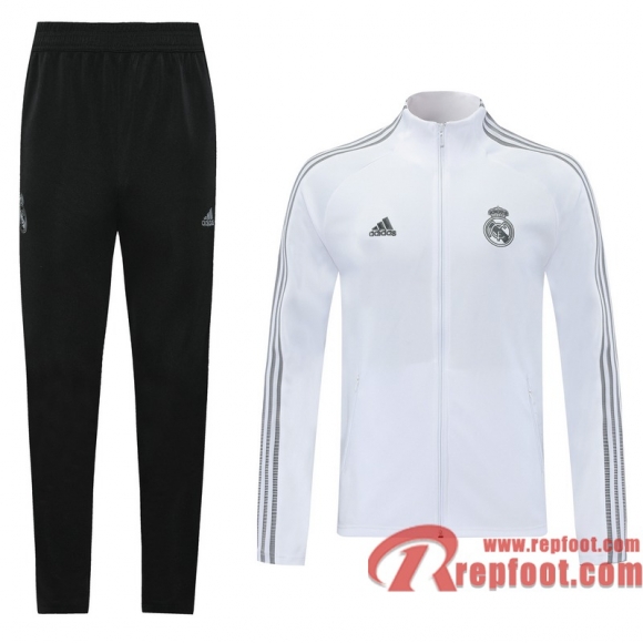 Real Madrid Veste foot blanc - Sangles 20 21 J37