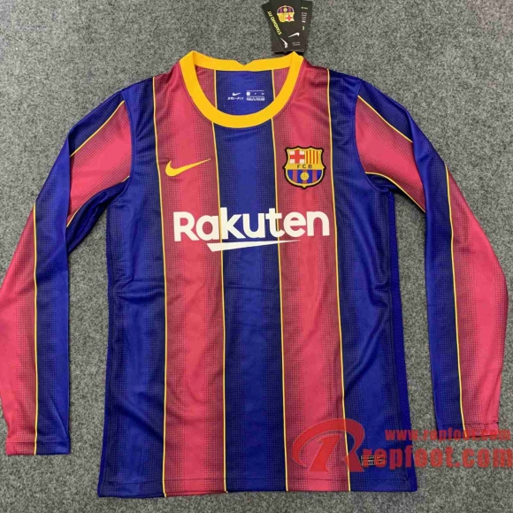 Barcelone Maillots foot Domicile Manche Longue 20 21