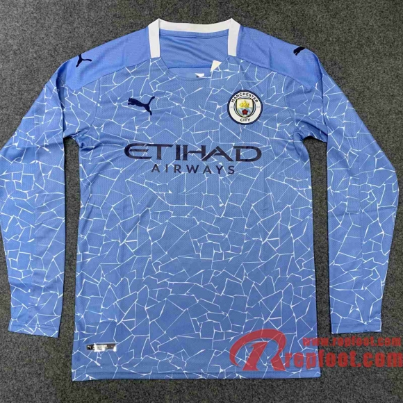 Manchester City Maillots foot Domicile Manche Longue 20 21