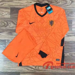 Pays-Bas Maillots foot Domicile Manche Longue 20 21