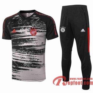 Bayern Munich Polo foot Gris-noir - Tampographie 20 21 P181