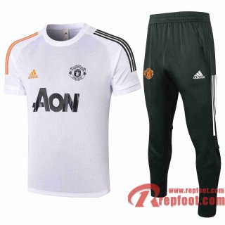 Manchester United Polo foot blanc - 20 21 P185