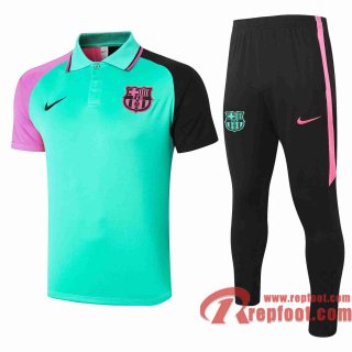 Barcelone Polo foot vert - (Manches bicolores) 20 21 P189