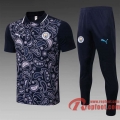 Manchester City Polo De foot Bleu foncé 20 21 P207