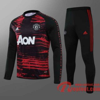 Manchester United Survetement Foot Rouge noir - Tampographie 20 21 T44