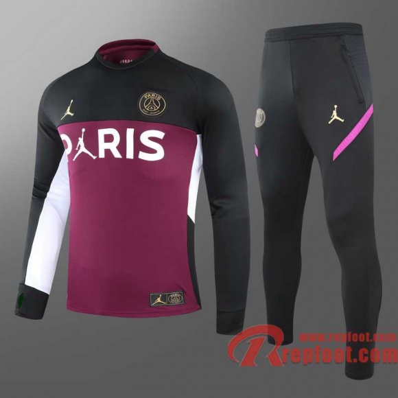 PSG Paris Survetement Foot Jordan violet - Col rond 20 21 T78