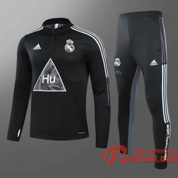 Real Madrid Survetement Foot noir - Co-brande 20 21 T81