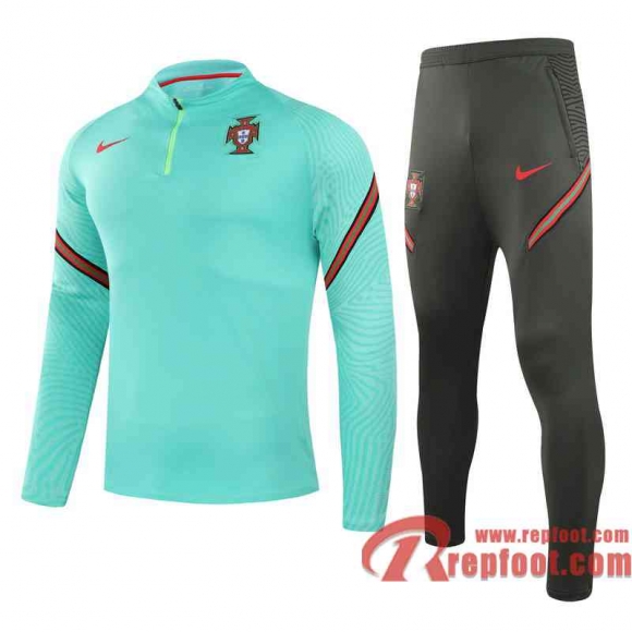Portugal Survetement Foot Enfant Vert clair - TK56 Portugal Survetement Foot Enfant Vert clair - TK56
