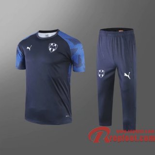 Rayados Monterrey Survetement Foot T-shirt Monterrey Bleu fonce 20 21 TT01