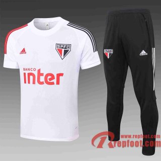 Sao Paulo Survetement Foot T-shirt blanc 20 21 TT06