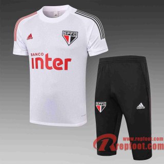 Sao Paulo Survetement Foot T-shirt blanc 20 21 TT08