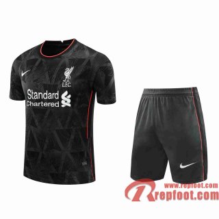Liverpool Survetement Foot T-shirt noir 20 21 TT115