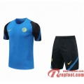 Inter Milan Survetement Foot T-shirt bleu ciel 20 21 TT120