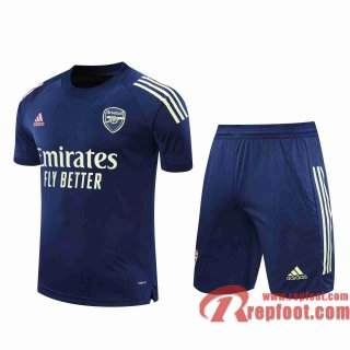 Arsenal Survetement Foot T-shirt Bleu fonce 20 21 TT123