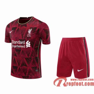 Liverpool Survetement Foot T-shirt Bordeaux 20 21 TT127