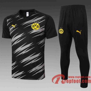 Dortmund BVB Survetement Foot T-shirt noir 20 21 TT24