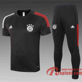 Bayern Munich Survetement Foot T-shirt noir 20 21 TT26