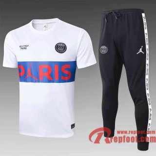 Paris PSG Survetement Foot T-shirt Jordan blanc 20 21 TT28