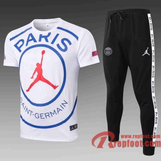 Paris PSG Survetement Foot T-shirt Jordan blanc 20 21 TT33