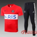 Paris PSG Survetement Foot T-shirt Jordan rouge 20 21 TT34