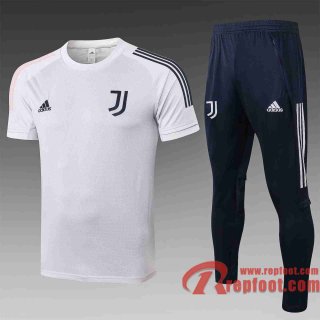 Juventus Survetement Foot T-shirt blanc 20 21 TT48