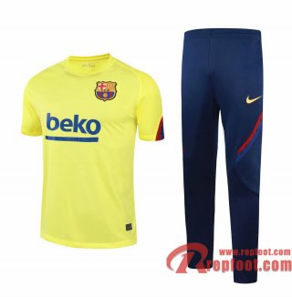 Barcelone Survetement Foot T-shirt FCB Jaune 20 21 TT57