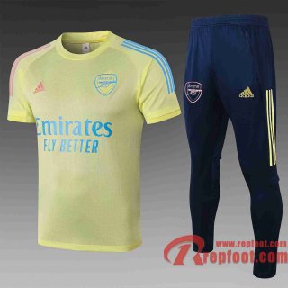 Arsenal Survetement Foot T-shirt Jaune clair 20 21 TT63