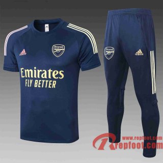 Arsenal Survetement Foot T-shirt Bleu fonce 20 21 TT64