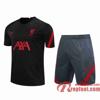 Liverpool Survetement Foot T-shirt noir 20 21 TT65