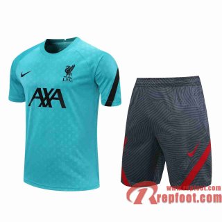 Liverpool Survetement Foot T-shirt paon bleu 20 21 TT68