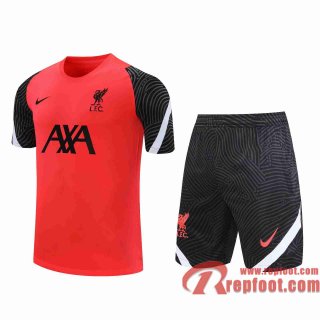 Liverpool Survetement Foot T-shirt Orange 20 21 TT73