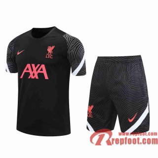 Liverpool Survetement Foot T-shirt noir 20 21 TT74