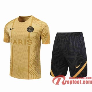Paris PSG Survetement Foot T-shirt Naturel 20 21 TT76