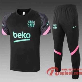 Barcelone Survetement Foot T-shirt FCB noir 20 21 TT97