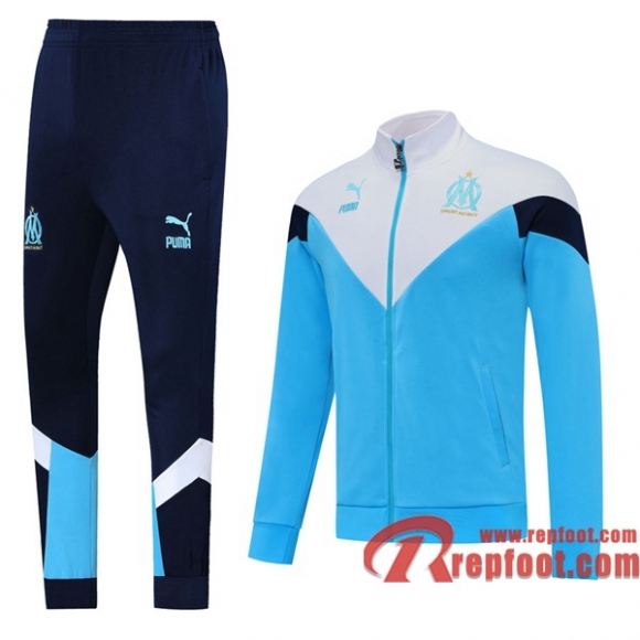 Ensemble Survetement de Foot - Veste Marseille OM Bleu 2019 2020