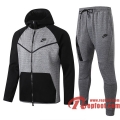 Veste A Capuche Survetement Foot NIKE Noir Gris 2020 2021