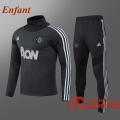 Ensemble Survetement de Foot Manchester United Enfant Noir 2019 2020