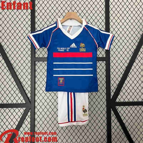 France Retro Maillot De Foot Domicile Enfant 1998